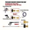 M22 14mm/15mm to 1/4" Quick Connect Adapters, 5000PSI High-Pressure Kit for Hose & Gun Accessories