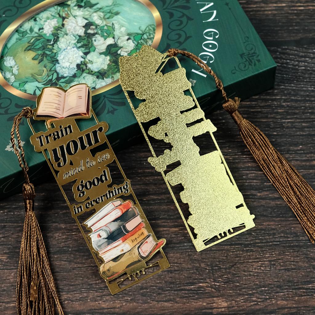 Fortschrittlicher Textur-Metall-Motivations-Lesezeichen, Exquisites Geburtstagsgeschenk-Lesezeichen für Schüler