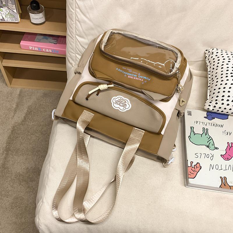 Schoolbag wholesale niche junior high school student schoolbag high value college style girl backpack Oxford cloth cute cartoon baby bag girl