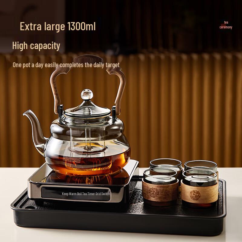 High Borosilicate Glass Steaming & Boiling Teapot