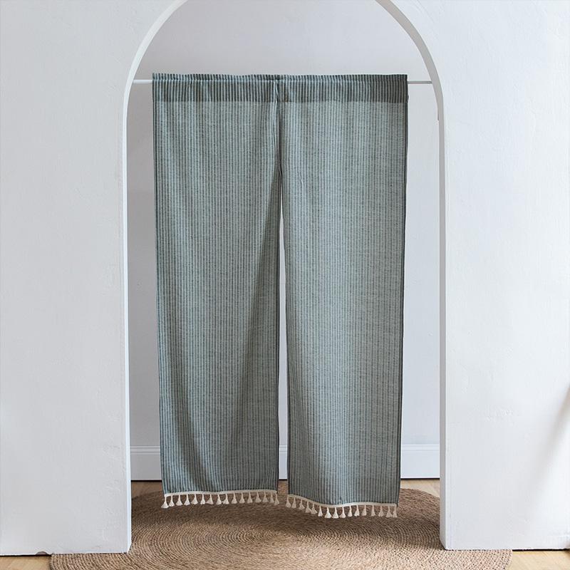 Tenda in Cotone e Lino Stile Giapponese Divisorio Cucina Soggiorno Camera da Letto Tenda da Appendere alla Porta Tende Mezzeporte per la Casa