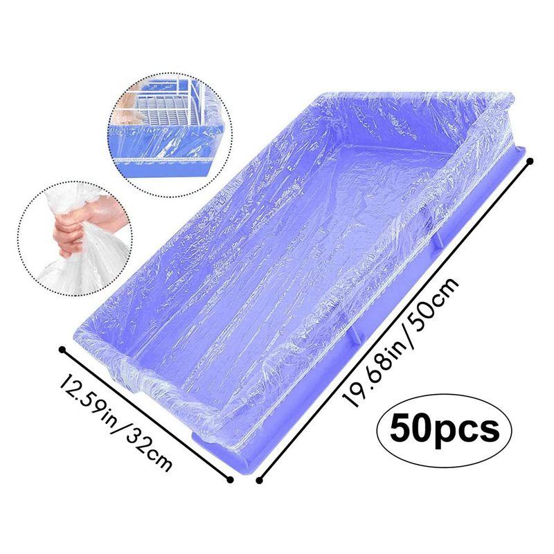 M-Modern-50Piece Disposable Cage Liner Clear Plastic Bunny Cage Liner For Bunny Guinea