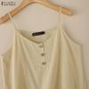 ZANZEA Women Casual Straps Sleeveless Slip Tops Camisoles