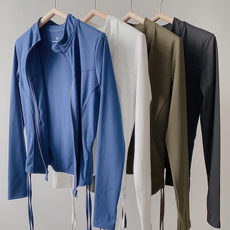 

Xi Yang Muxue Slim Fit Sports Jacket: Stand Collar, Zipper, Long Sleeve for Running and Yoga, Spring/Summer. S (90-103)