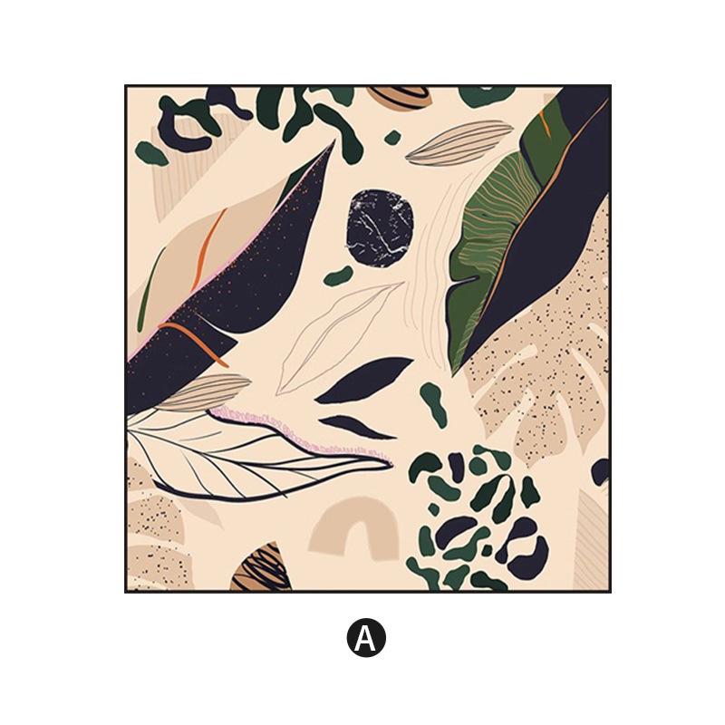 

Современное настенное искусство для гостиной в скандинавском стиле: Кремовый растительный дизайн, высококлассная декоративная роспись для стильного ресторана или дома. 20*20 (PS Frame + Oil Canvas)