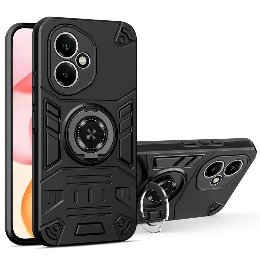 For Honor 400 5G (Global) Case with Ring Holder Kickstand PC + TPU Anti-Fall Phone Cover