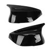 Pair Black Car Side Mirror Cover Replacement for Infiniti Q50 Q60 QX30 Q70 2014+