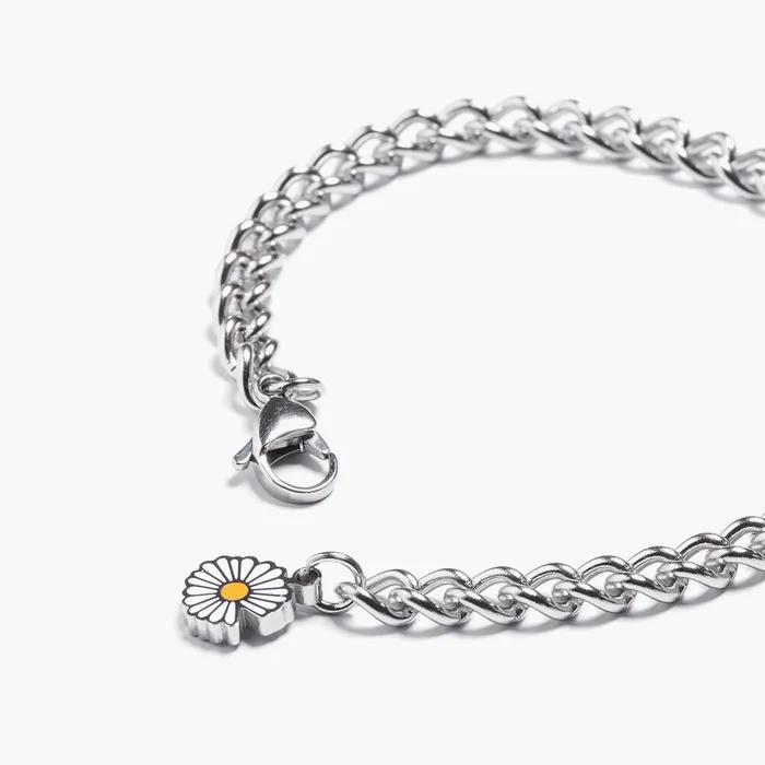 Hope-Filled Daisy Pendant 6 Basic Chain Bracelet (C2503AC1282_SV)