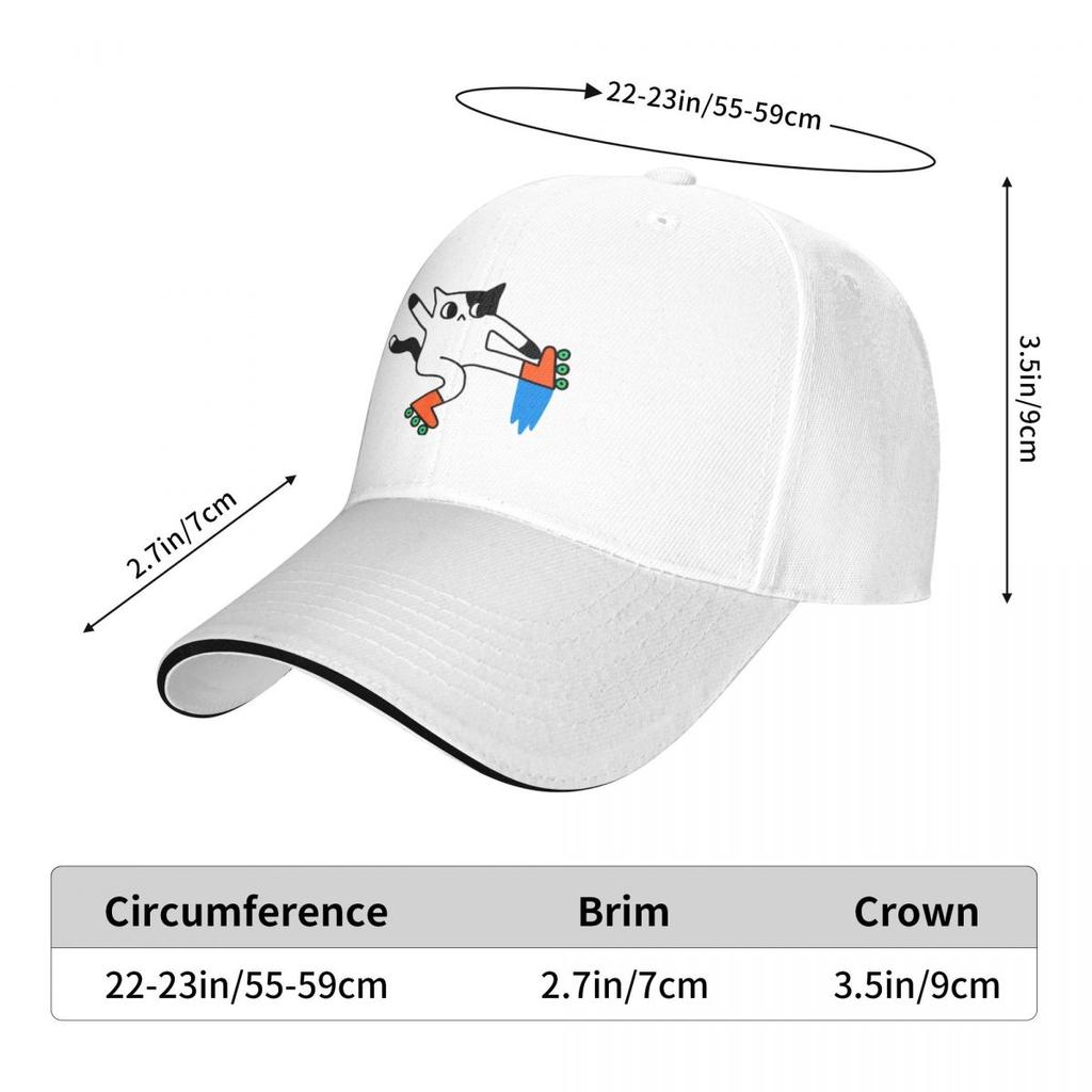 Skate Cat Baseball Cap Papa Hut Designer Hut Streetwear Custom Cap Elegante Damen Hüte Unisex