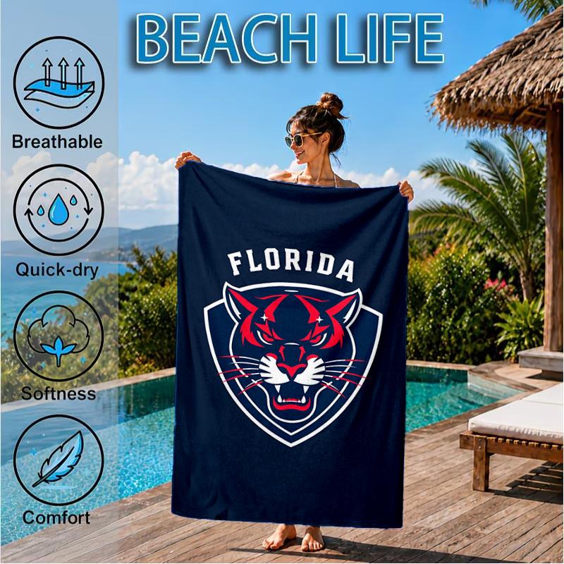 Panthers ice hockey Beach Towel, Super Soft Microfiber, Perfect Gift for Her/Him, Birthday, for Pool, Beach, Travel, Decor Beach Party