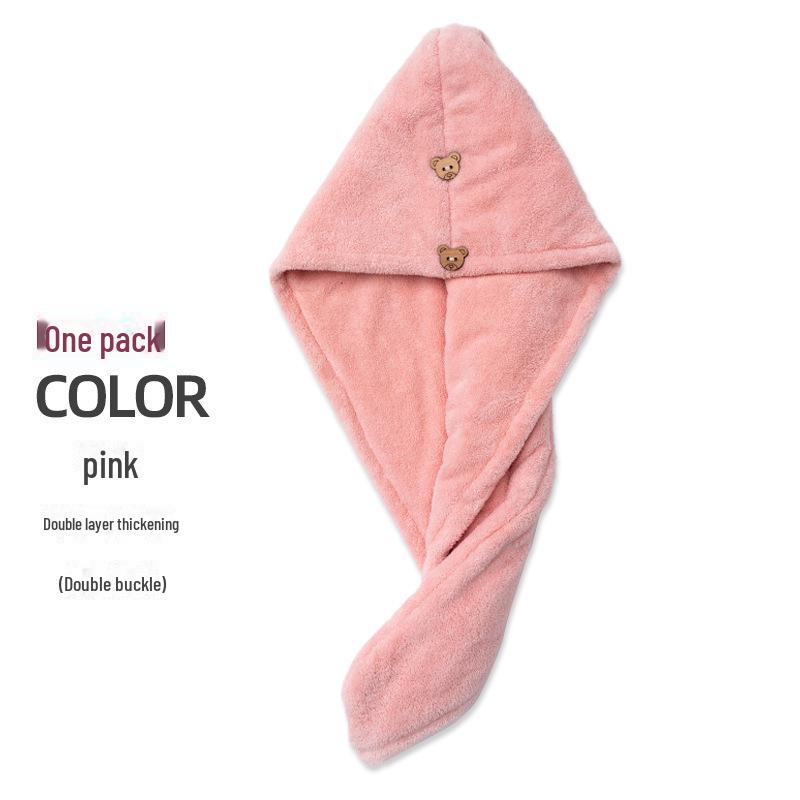 Women's Double-Layer Quick-Dry Hair Towel - Absorbent, Thickened Cap for Long Hair with Headband.