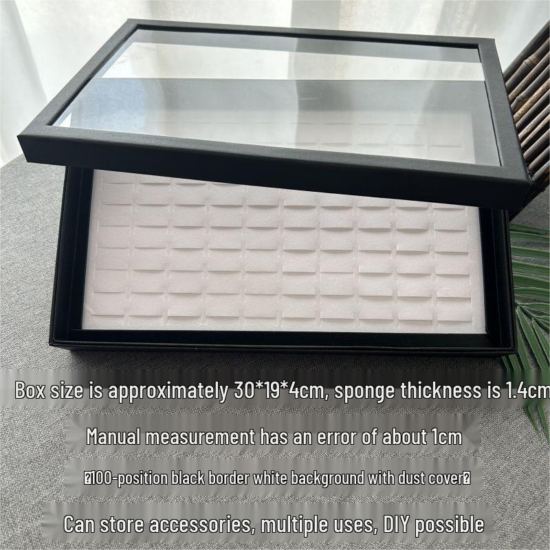 Schmuckorganizer mit großem Fassungsvermögen: 100-Fächer Transparente Vitrine für Ohrringe, Ringe, Halsketten und Anhänger