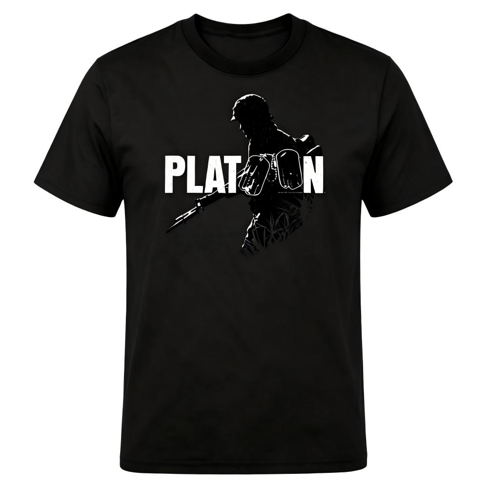Platoon Film Soldat Grafik Schwarzes T-Shirt