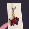 Kawaii Hang Ornament Sandalwood Phone Charm Trendy Lucky Cat Keychain  Gifts