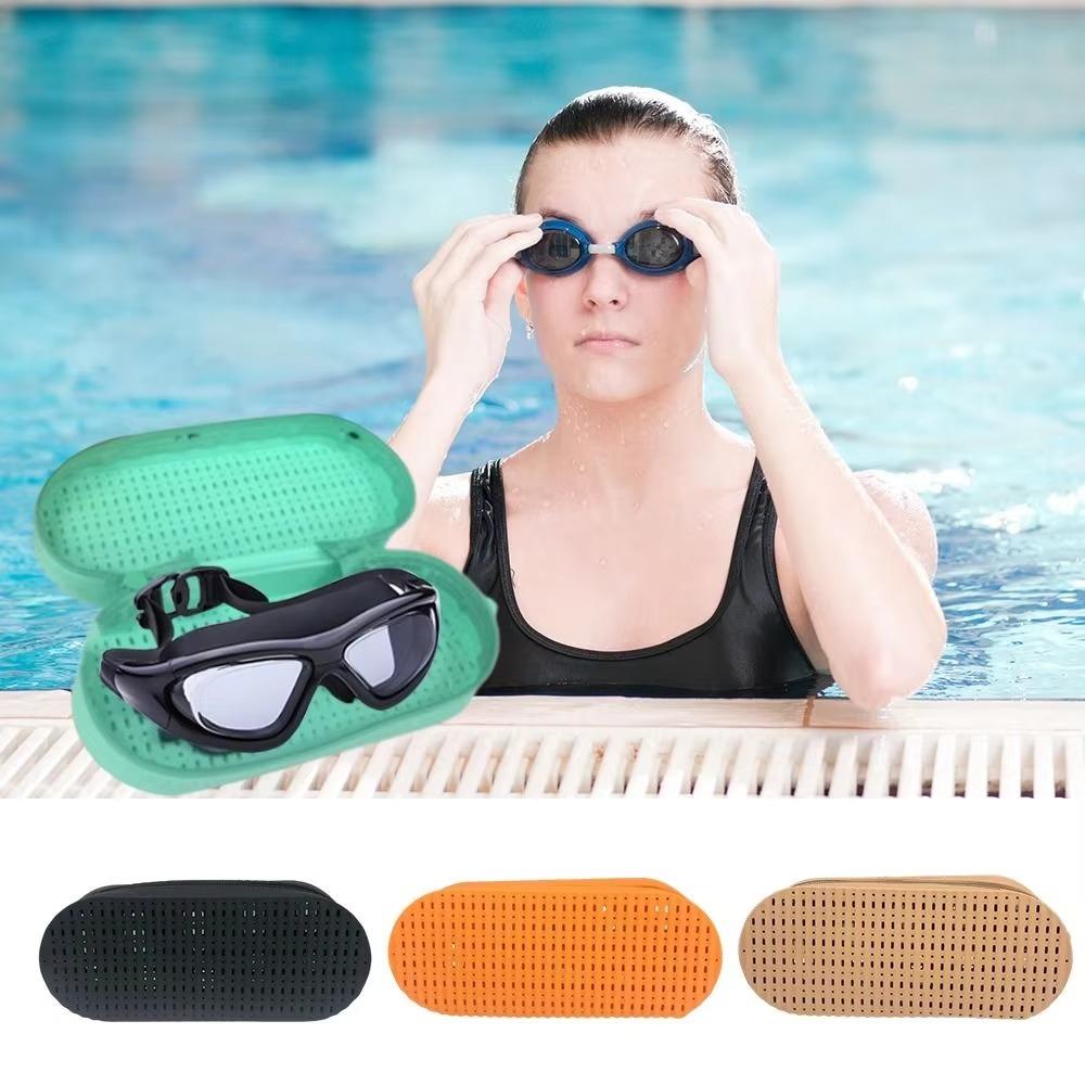 

Zipper Myopia Glasses Case Portable Sun Glasses Protection Box Swimmers хакі