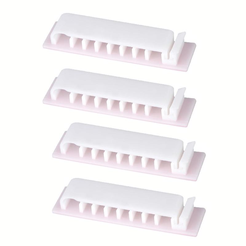 8 Holes Cable Organizer Self Adhesive Cable Clips USB Cable Management Clamp Home Desk Wall Cord Holder Charging Wire Manager