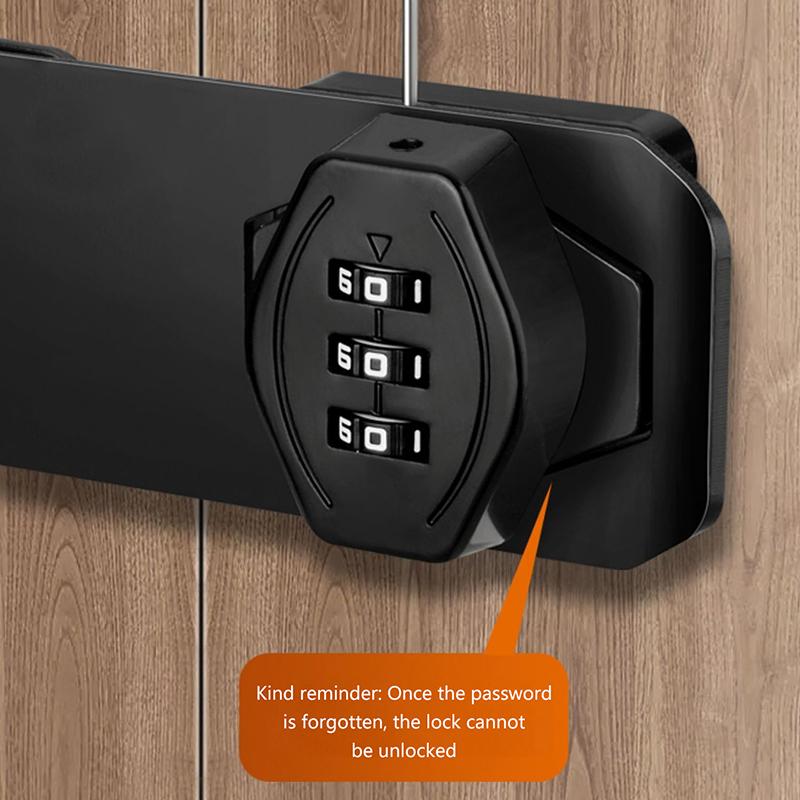 3-Digit Combination Lock Easy To Install Zinc Alloy Password Drawer Locks Mechanical Dial Cabinet Security Cam Lock Refrigerator