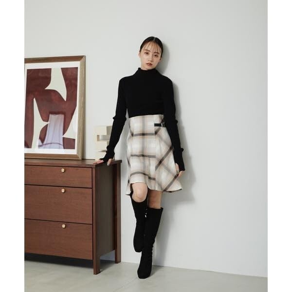 [Jill by Jill Stuart] Original Check Mini Flare Skirt