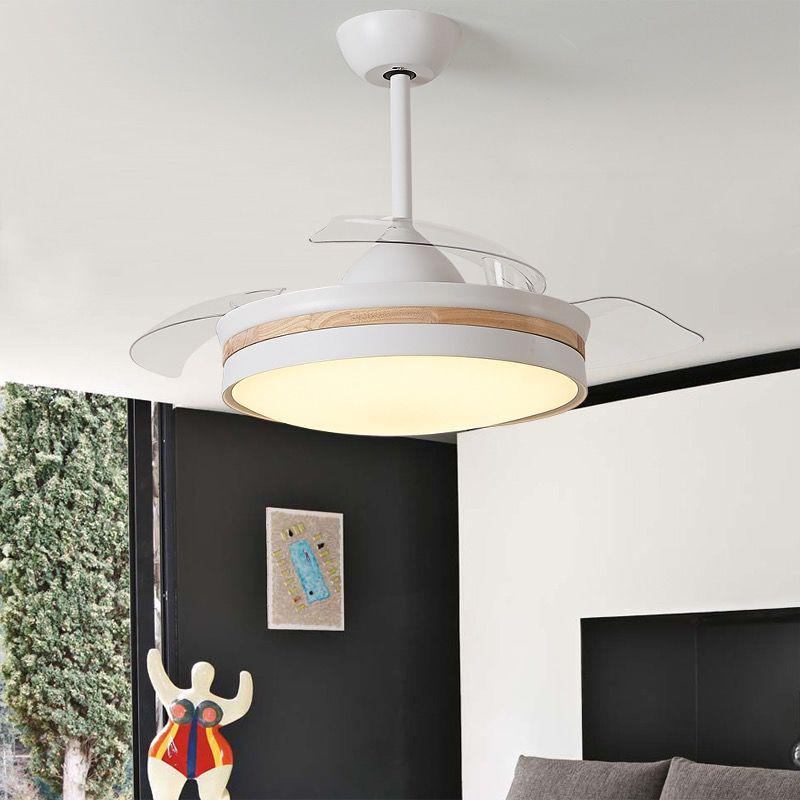 Smart LED Ceiling Fan Light for Home and Study - Modern Design for Bedroom or Restaurant