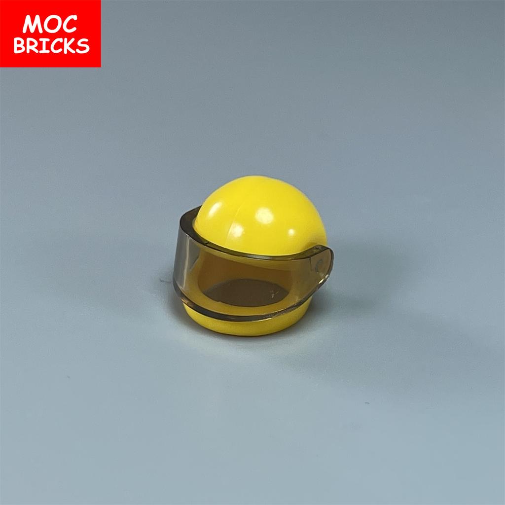 Non-Toxic 4Pcs/Lot Moc Bricks 30006 30124 88415 2446 City Motorcycle Helmet Visors Action Figure Accessory Assembles Particles Toys Gifts