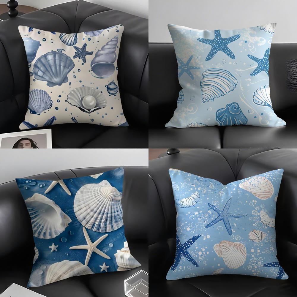Ocean Animals INS Cushion Cover Pillowcase Ultra Soft Skin Friendly Fabric Cloud Like Comfort  Concealed Zipper