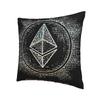 Ethereum ETH Crypto Trader Pillowcase Printed Polyester Cushion Cover Decor Bitcoin Pillow Case Cover Home Zippered