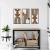 Large Boho Wooden Wall Art Modern Hollow Panel Bohemian Wall Decor Minimalist Geometric Abstract Artwork for Dining Room Living Room Bedroom