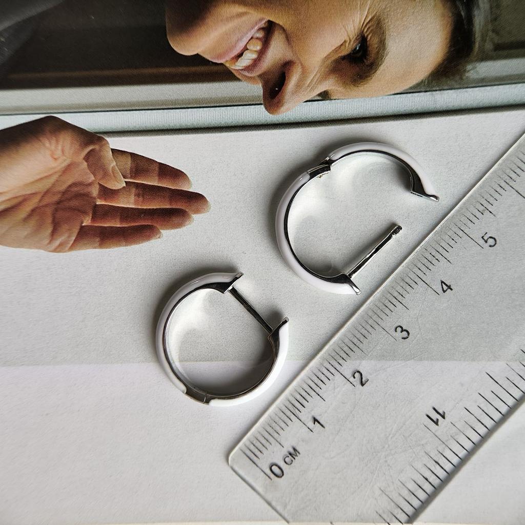 Серебряные серьги с фианитами, емаллю (2181200)