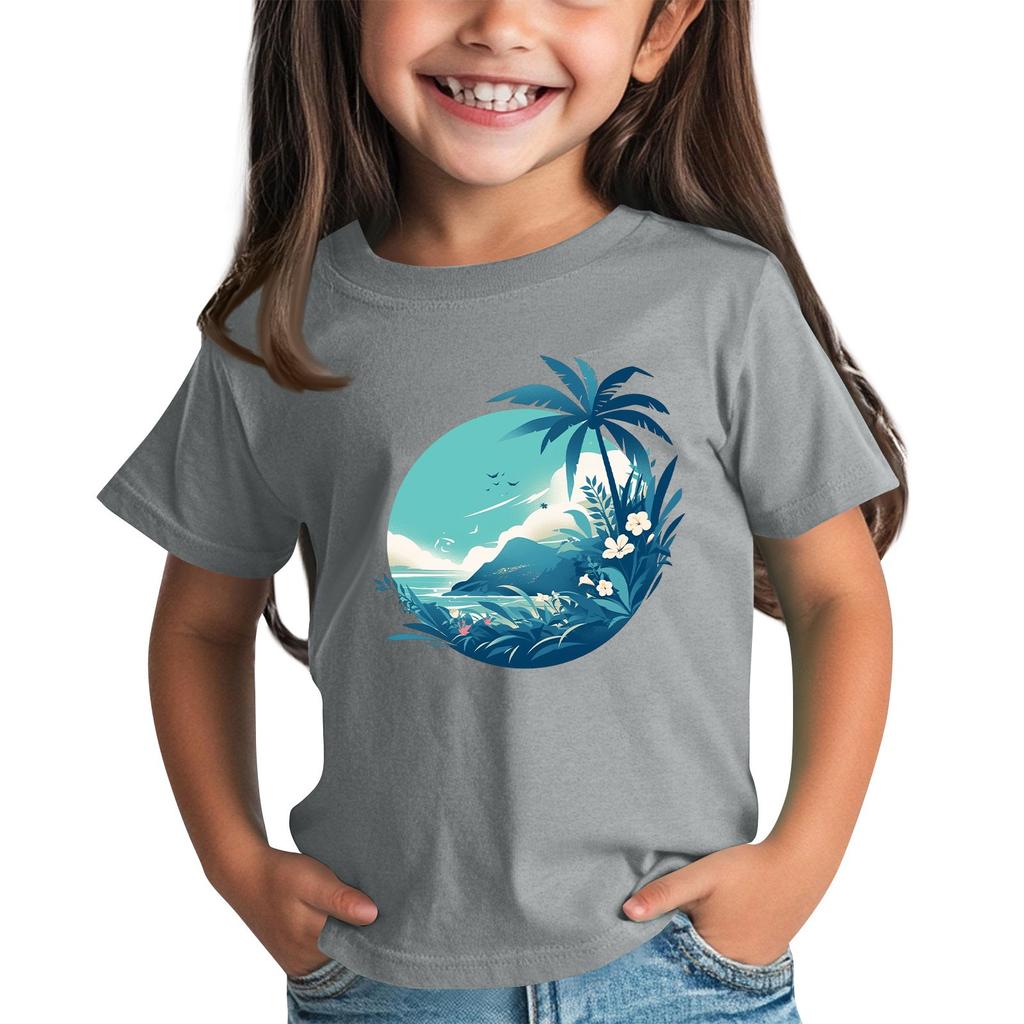 Toddler Girl Boy T-Shirts Kids Top Boys And Girls Printed Short Sleeved T-shirt