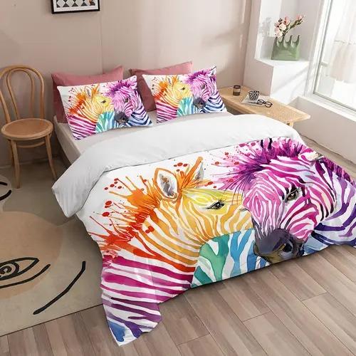 Zebra Duvet Cover Duvet Cover With Zebra Pattern Suitable For Children Boys Girls And Adults Soft Comfortable And Breathable