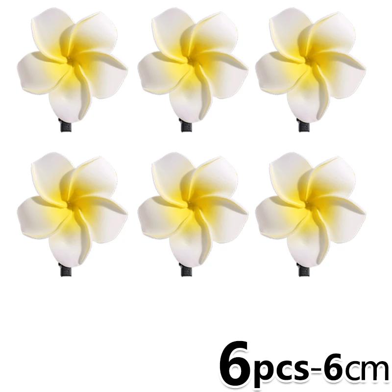 10/1 pz Fermagli Fiore di Plumeria per Capelli per Donne Ragazze Fermagli Fiore Uovo Barrettes Hawaiian Matrimonio Festa Borsa Cappello Accessori Capelli