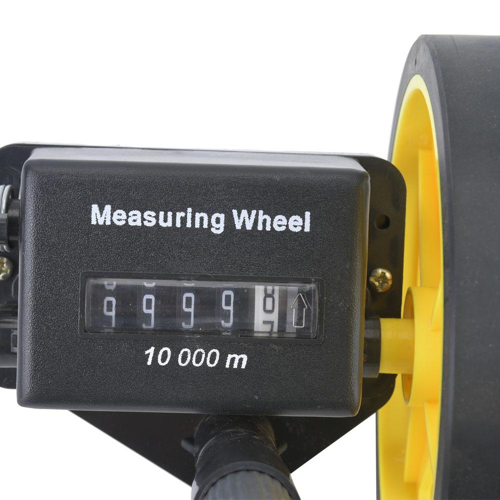 Distance Measuring Wheel Accurate 0. 9.9m Mechanical Double Collapsible One Key to Reset Kickstand to Keep Stand Starting Point with Telescopi