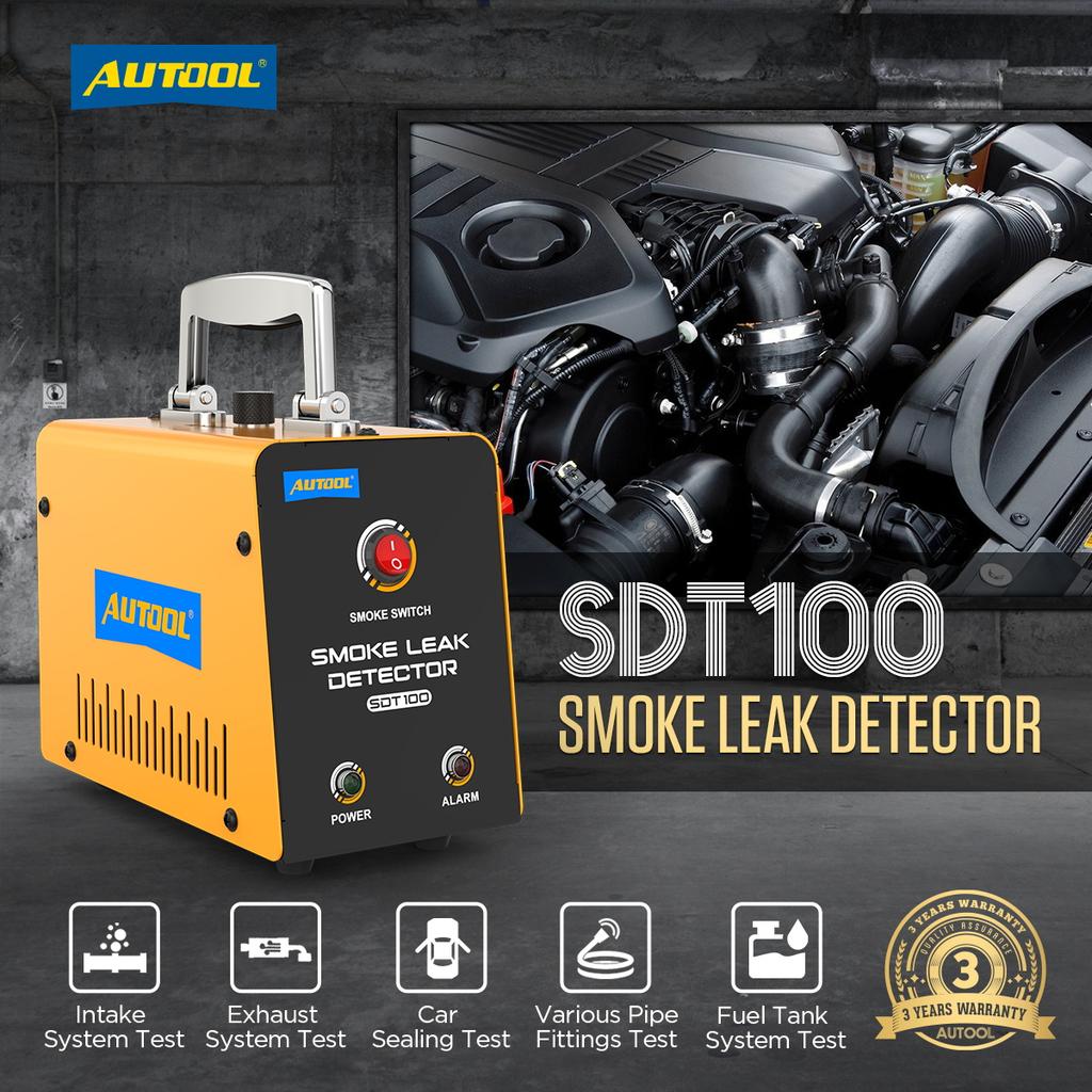 AUTOOL Car Smoke Leak Detector Built in Pump EVAP Vacuum Leakage Diagnostic Tool 12V Fuel Pipe Leak Locator Auto Detector SDT100