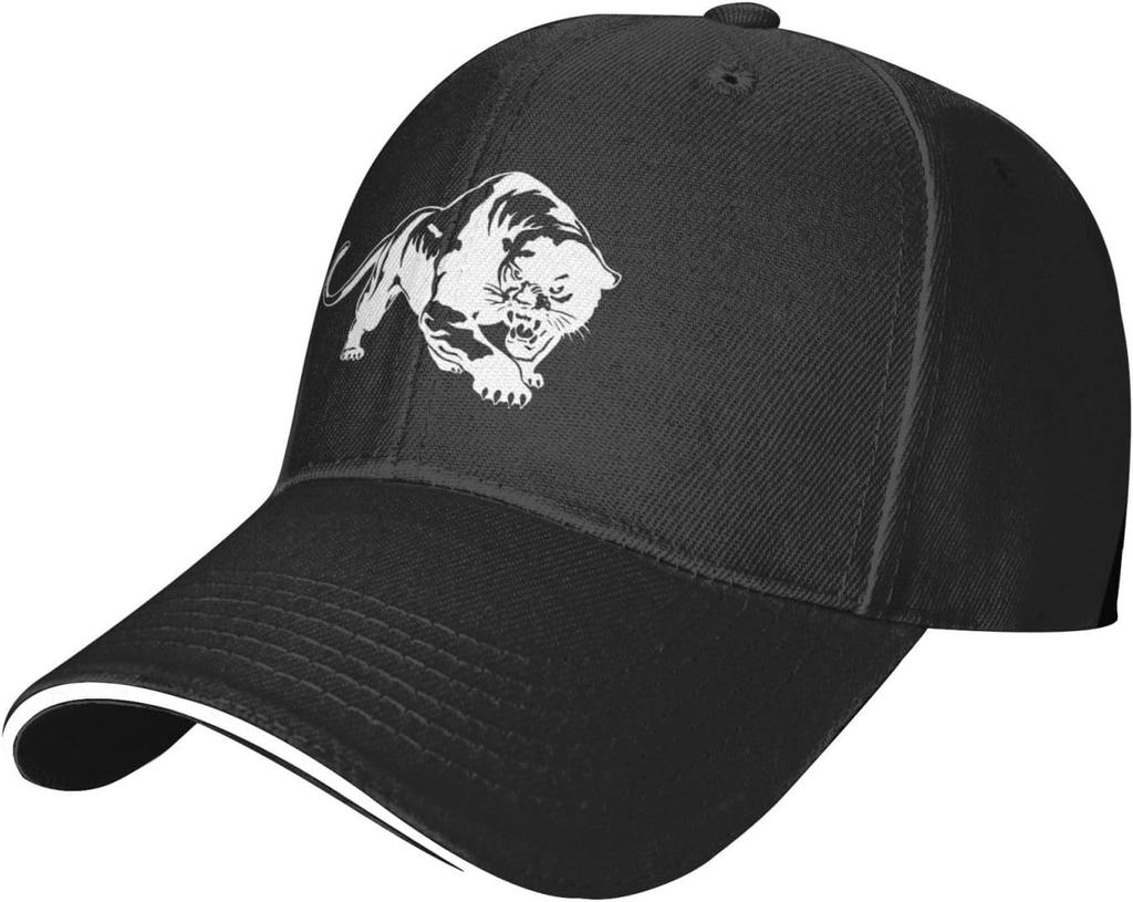 Black Panther Roaring Graphic Baseball Cap Polyester Adjustable Outdoor Sports Hat for Adult