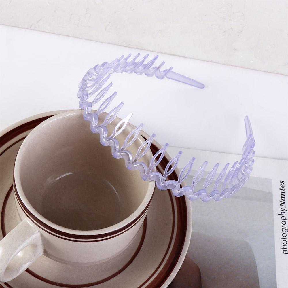 Hair Hoop Hair Comb Knotted Headwear Non-slip For Girls Korean Style Hairband Toothed Hair Band Wave Headband Hair Accessories
