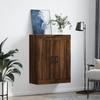 VidaXL Wall Cabinet Brown Oak 69.5x34x90 Cm Engineered Wood 830411
