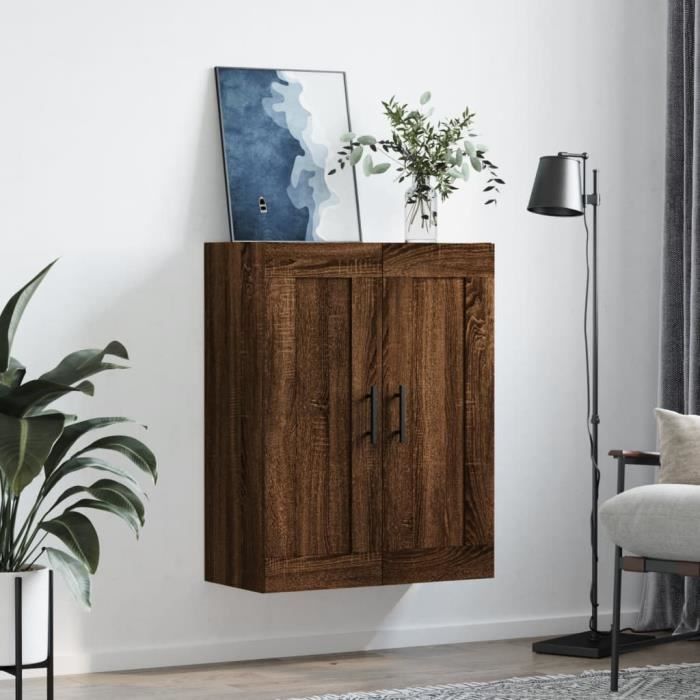 VidaXL Wall Cabinet Brown Oak 69.5x34x90 Cm Engineered Wood 830411