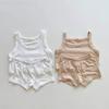 Korean-Style Peekaboo Baby & Toddler Soft Summer Sling Vest Shorts Set