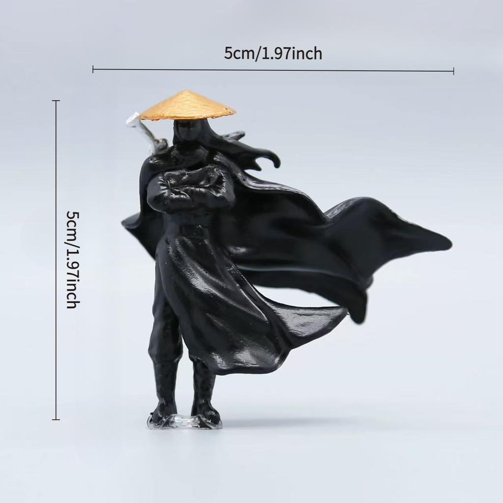 Resin Mini Figurines Decorative 50mm Ancient Sino-Japanese Samurai Warriors Office Cubicle Home Desktop Car Interior Model Gifts