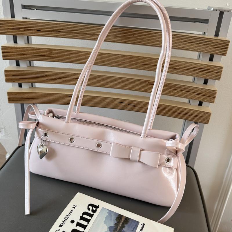 

Large-capacity bag women s summer versatile new casual niche design shoulder underarm bag commuter bag розовый
