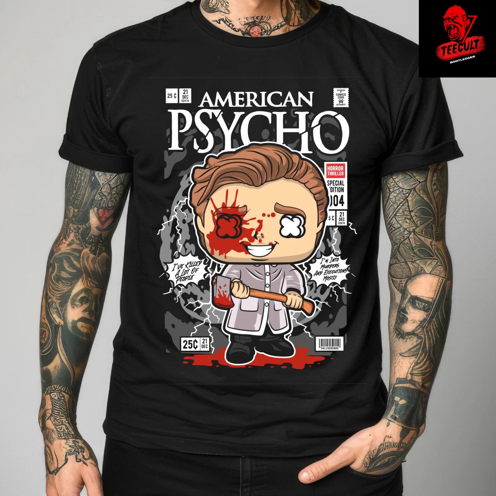 Men s and Women s T-shirts Patrick Bateman American Psycho Serial Killer Horror Unisex XS