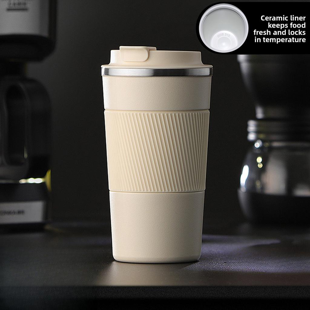 Auto-Begleit-Wasserflasche - Hohe optische Qualität, tragbarer und isolierter Becher - Einfache Keramik-Innenbeschichtung Kaffeetasse