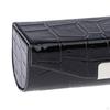 3x PU Leather Lipstick Case Holder Dark Brown and Black