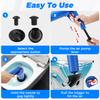 Toilet Plunger Set with 4 Unclogging Heads Efficient Air Plunger Reusable Toilet Drain Clog Remover Practical Drain Clog Remover