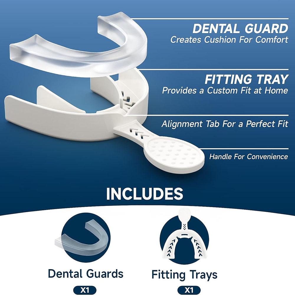 New Custom-Fit Moldable Dental Night Mouth Guard Set For Teeth Grinding Clenching