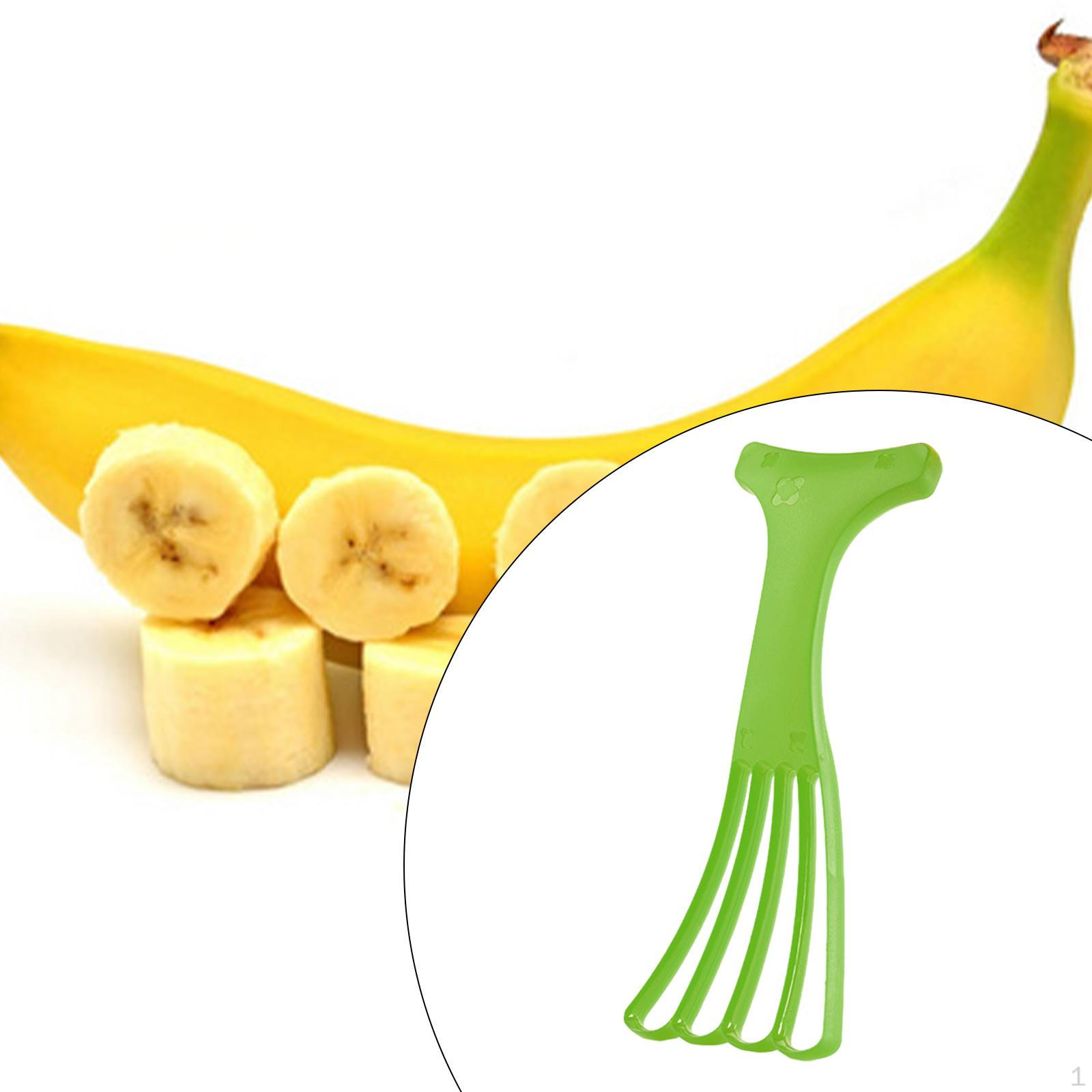 

Резак для бананов для кухни, обеденный измельчитель, практичный кухонный инструмент зелёный