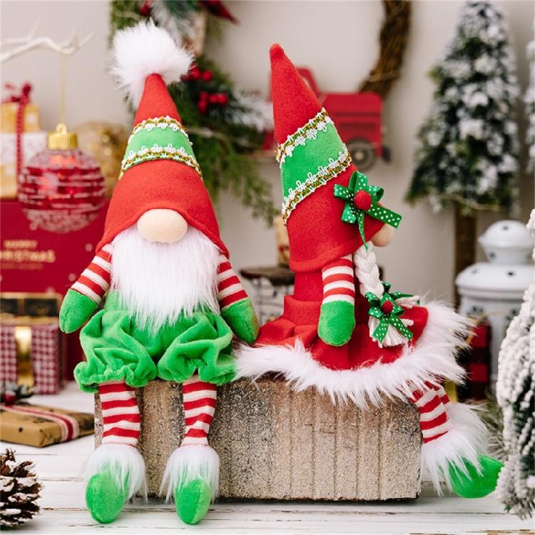 Multipurpose Red Green Gnome Doll Decorative Birthday Party Background Supplies