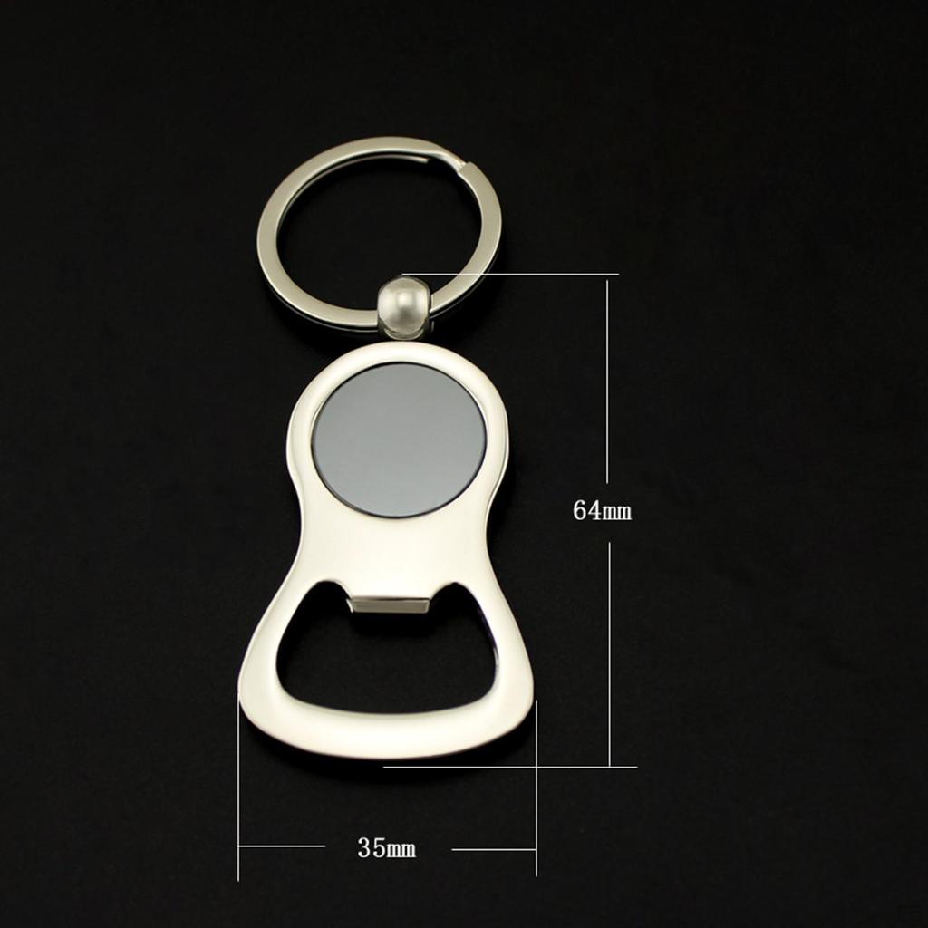 Beer Bottle Opener Keychain, Unique Zinc Alloy Keyring, for Bar, Restaurant, Home