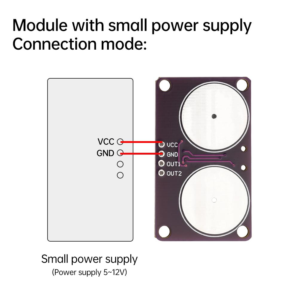 1Pcs Single/Double Button Touch Button Module Capacitive Touch Proximity Sensor Module Touch Switch Sensor 1-1mm