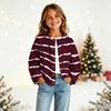 Girls' Fashion Printed Button-Front Cardigan for Casual Everyday Wear